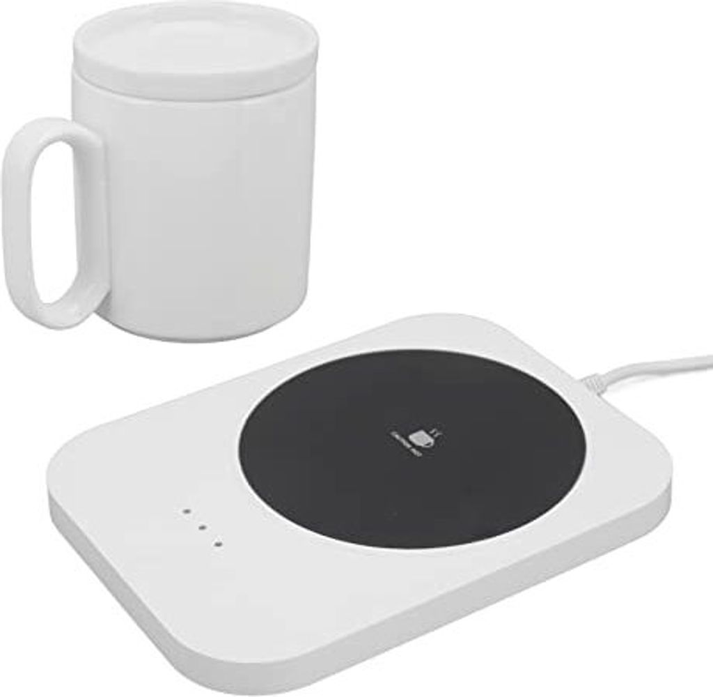 Smart Bug Wärmer, 3 Getriebekontrolle USB angetriebene Heizung Untersetzermilchbecher Isolierung wärmer Kaffee Home Office Gebrauch (weiß)