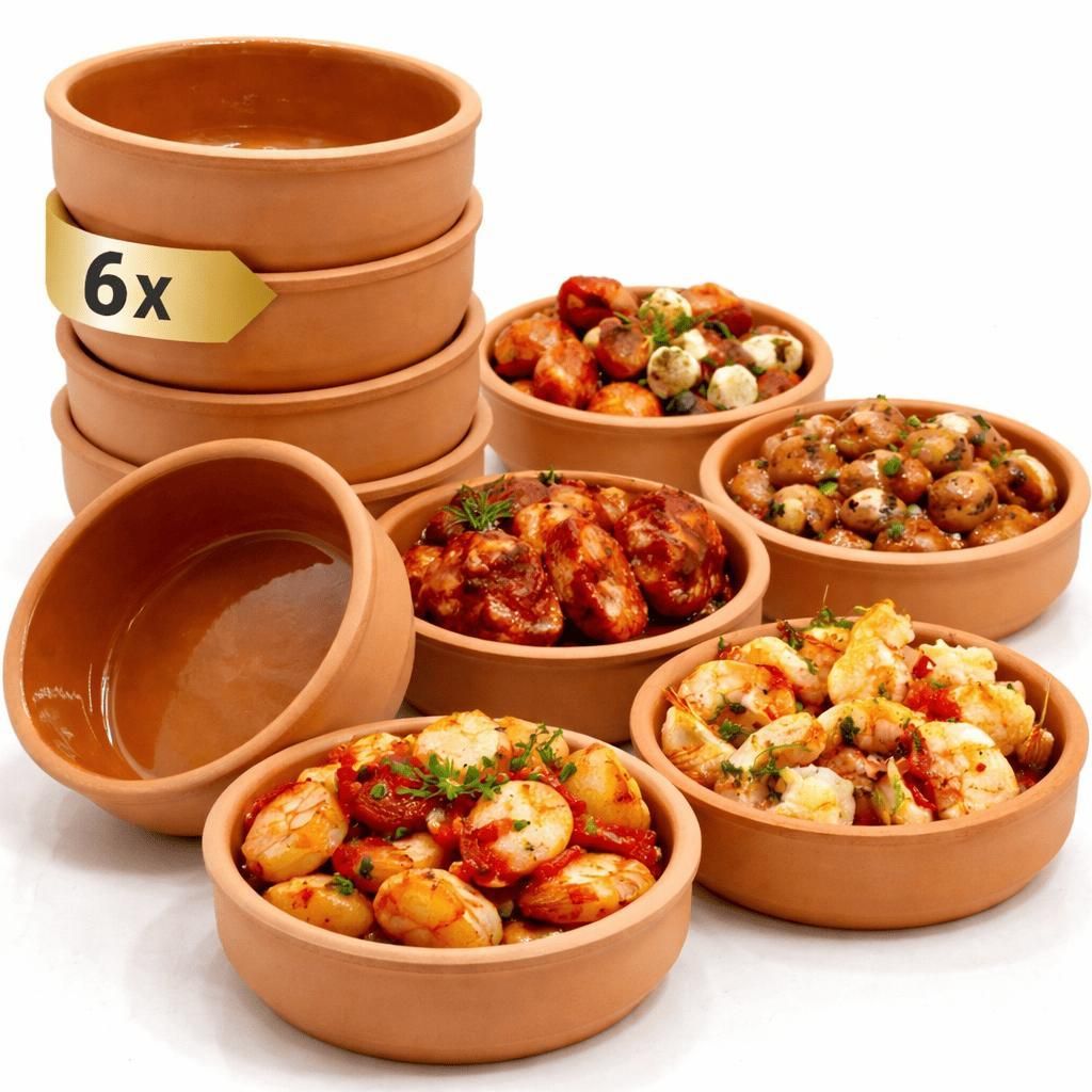 Tapas Schalen 6er Set Auflaufformen Tapasschalen Ton Produktbild 