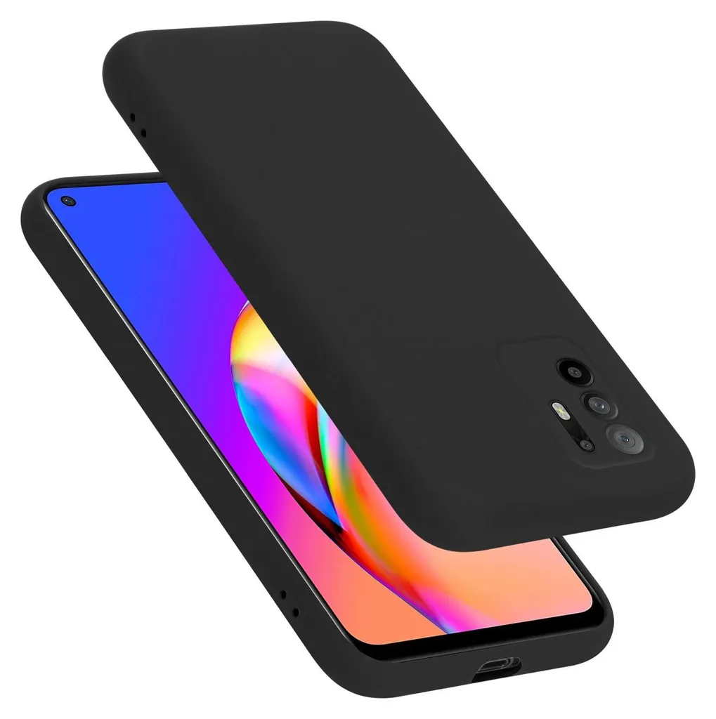 Custodia Elegante Oppo A94 5G Cadorabo: Stile Minimal Nero TPU