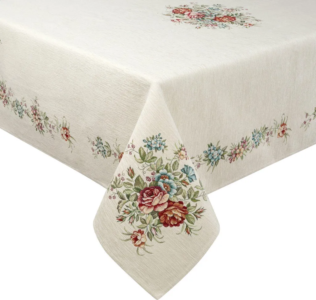 Nappe Tobelin 1233/NAT 140x180 cm en Coton Polyester et Acrylique