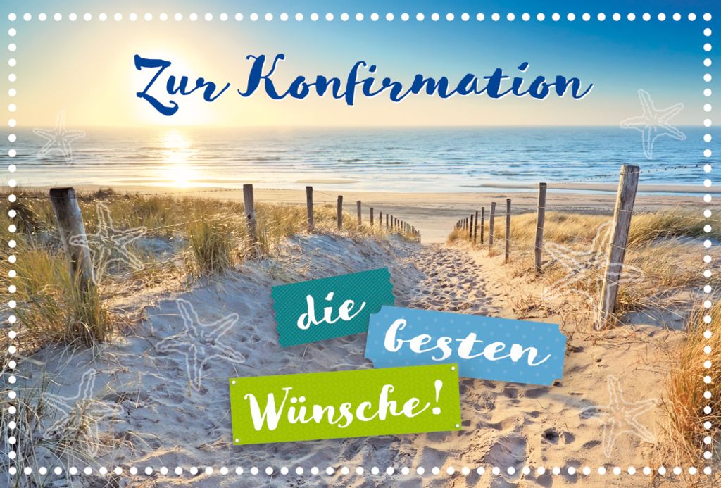 Konfirmation - Glückwunschkarte im Format 11,5 x 17 cm mit