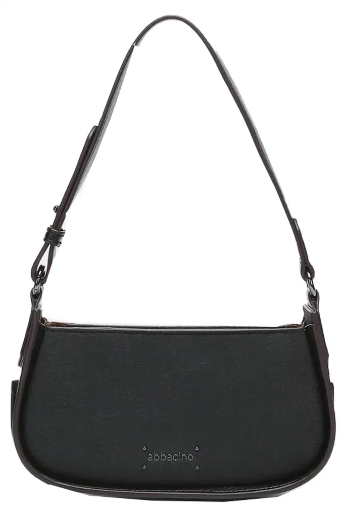 Sac Abbacino Elda Noir en simili cuir souple - Détails Trendy Chic