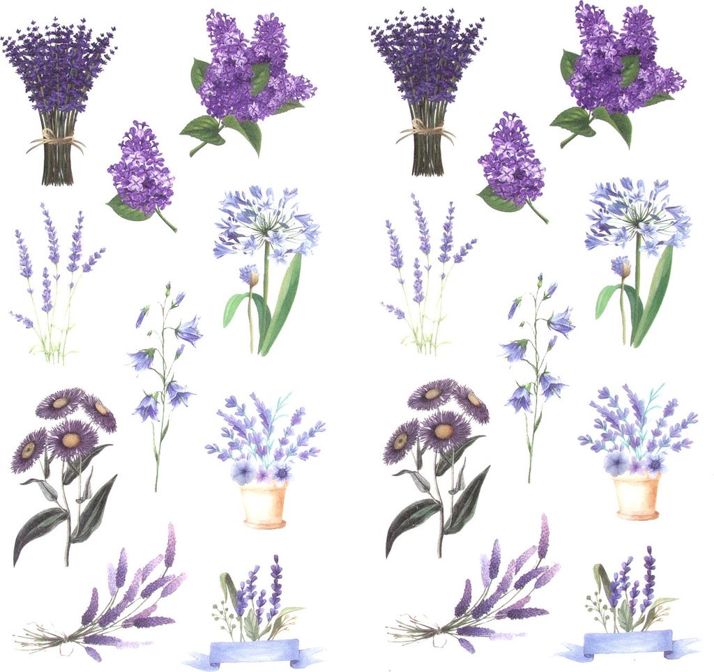 Oblique Unique 20 Blumen Sticker Pflanzen Aufkleber Vintage Produktbild 