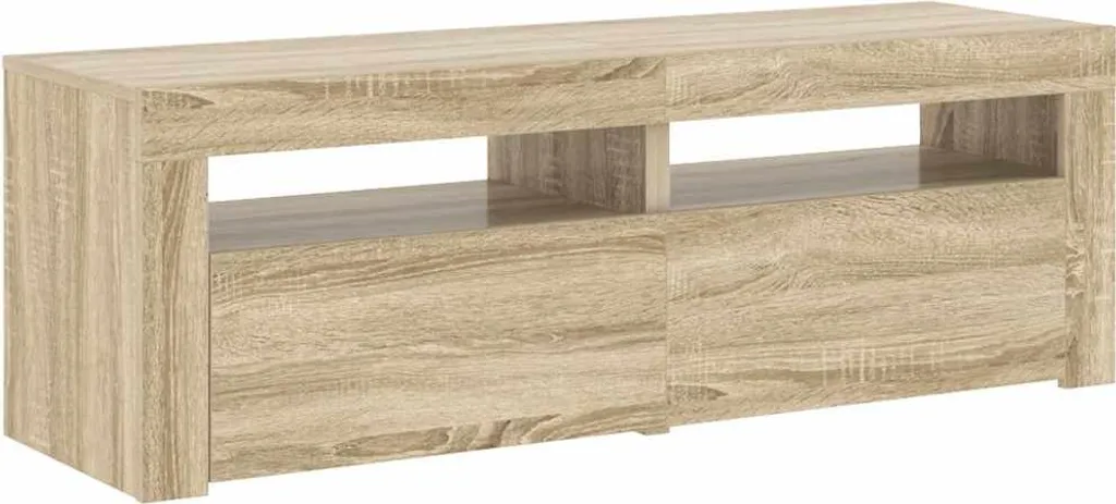 Mobile TV Rovere Sonoma 120cm: Ottimizzazione Spazi e Luce LED