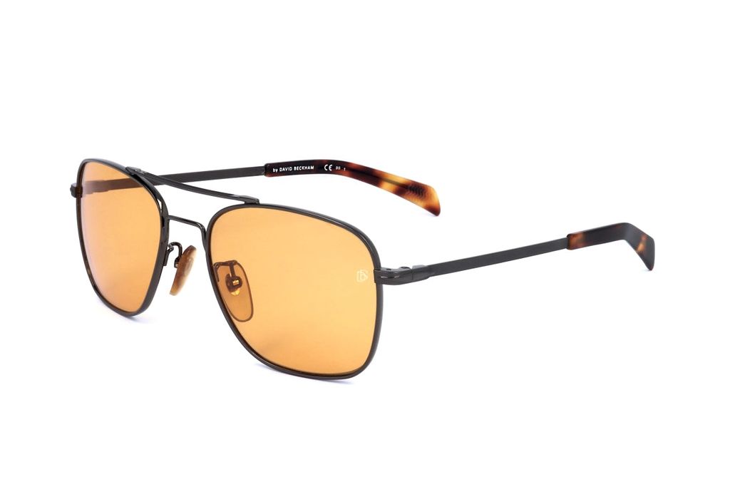 David Beckham Herren-Sonnenbrille 7019S im Pilotenstil aus Metall