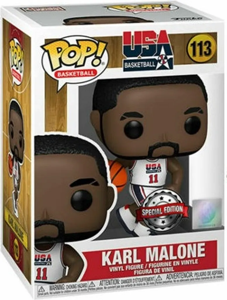 Cadeau basket NBA Karl Malone 113 Funko POP pour bureau et collection