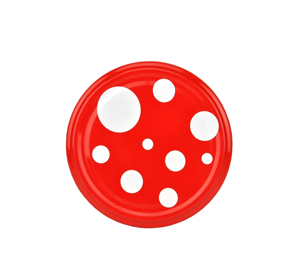 set di 50 tumbler 230 ml To 82 toadstool lid red white dotted incl. gelling magic recipe booklet - 3