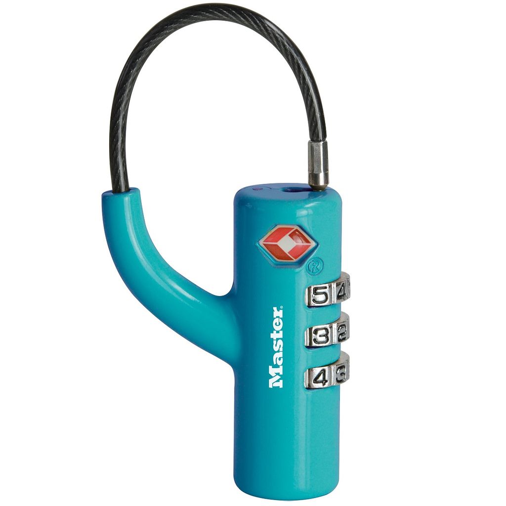 MASTER LOCK TSA Zahlenschloss Blau, 8,1 x 1,8 x 1,8 cm