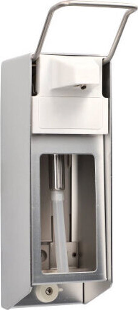 10 Wandspender 27,5 cm x 8,5 cm x 16 cm "Aluminium" 500 ml, Kurzarmhebel + Verschlussblende