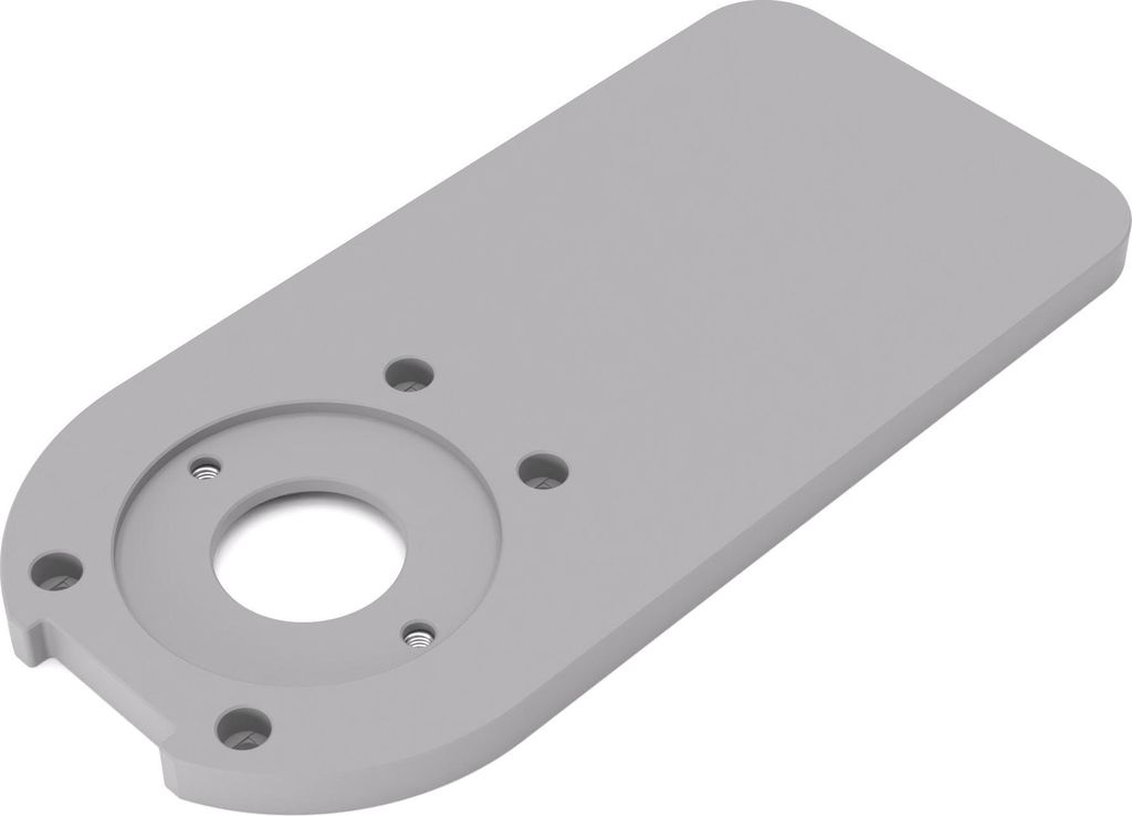 PRIWAS Grundplatte/Adapterplatte XL-Version für Kopierhülsen passend für Bosch GKF 18V-8 | Vergrößerte Gleitplatte passend für Bosch Kantenfr...