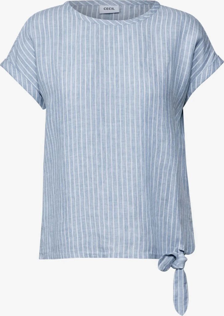 CECIL Blusenshirt 'Blusenshirt aus Leinen', B345831, chambray forever blue, Gr. M