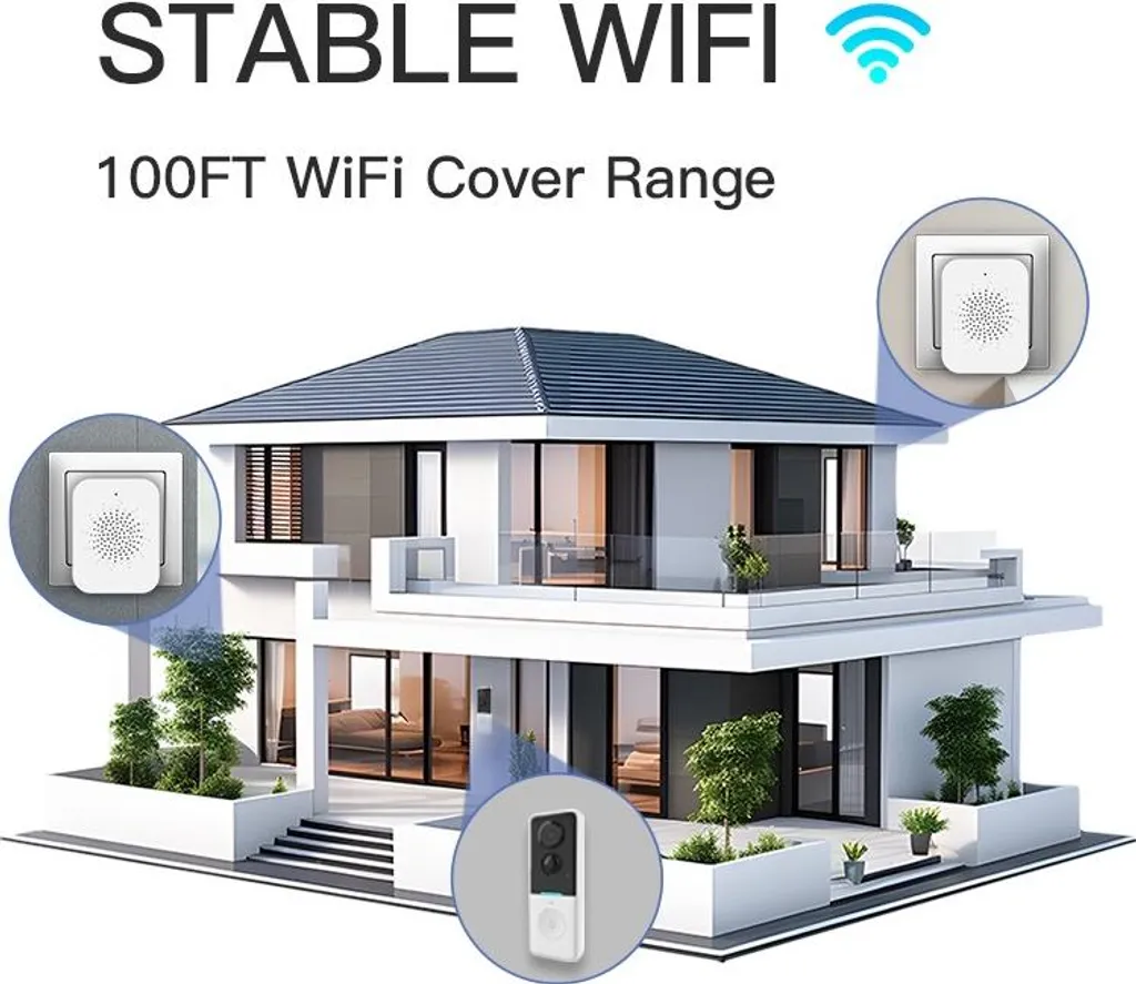 Sonnette Vidéo HD avec Audio Bidirectionnel et Coque de Protection Extérieure - 13
