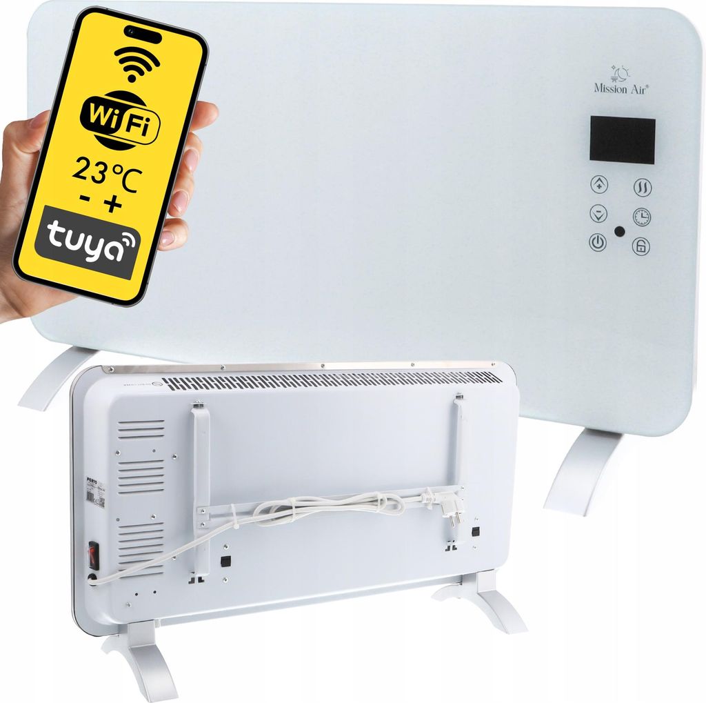 PORTO WiFi 1500W Weißer Konvektorheizer Produktbild 
