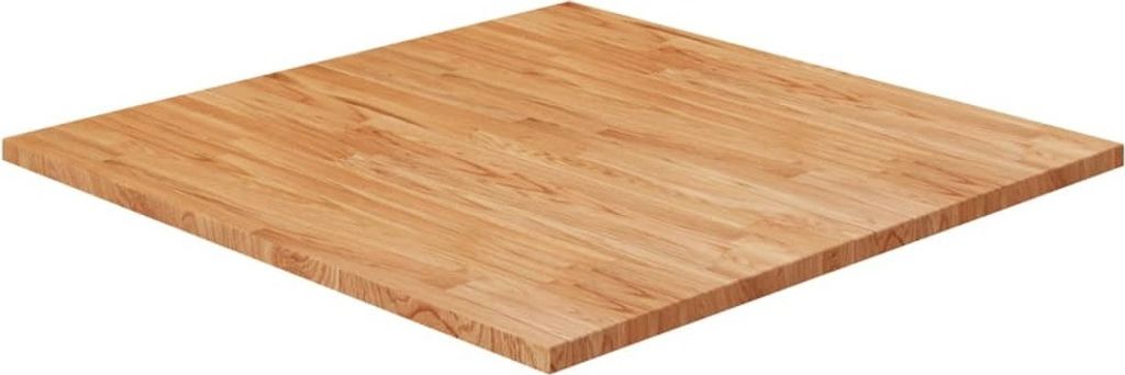 Tischplatte Quadratisch Hellbraun 80x80x2,5cm Behandelte Eiche
