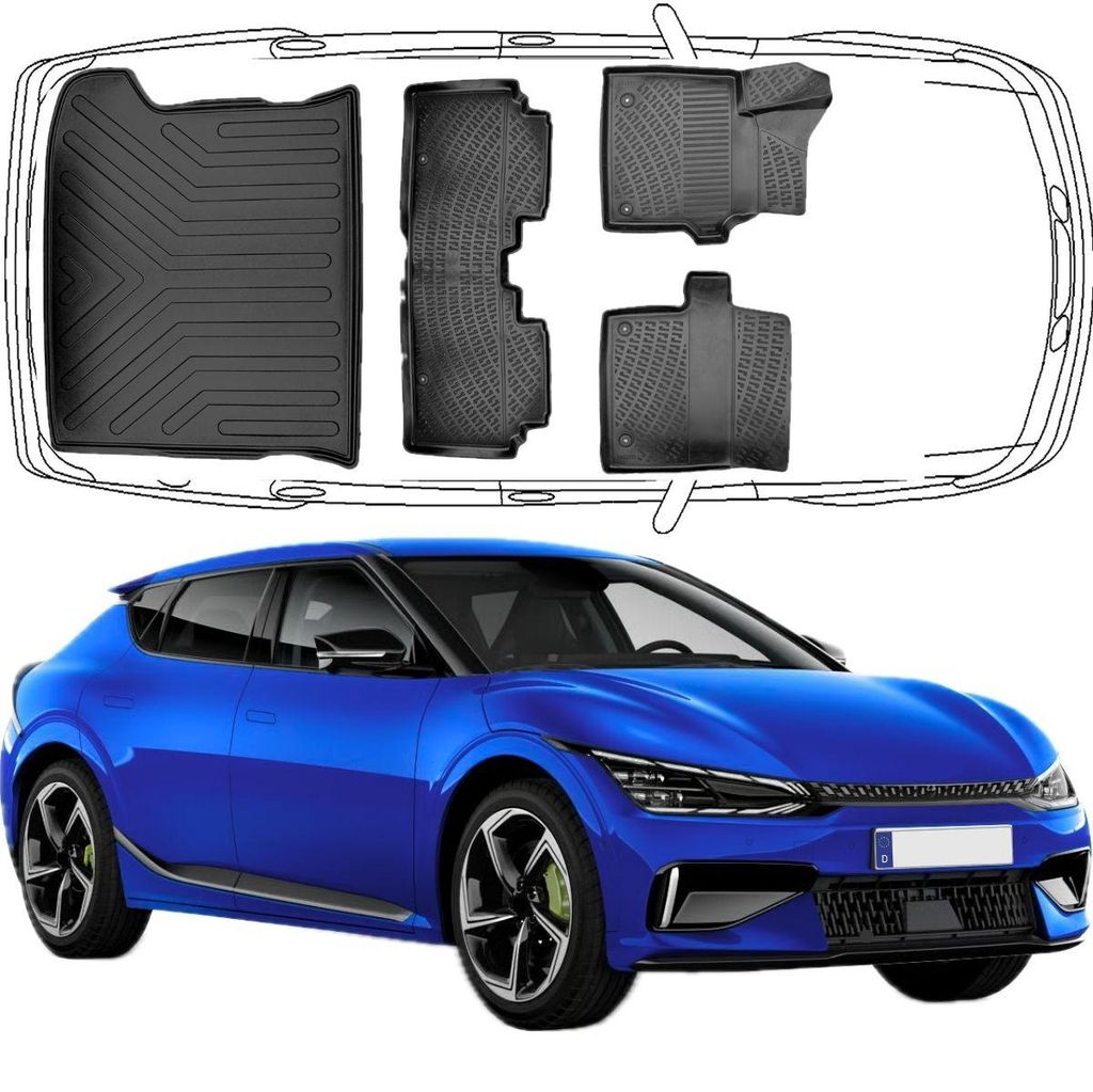 3D Auto Fußmatten & Kofferraumwanne Set Kompatibel mit KIA Produktbild 