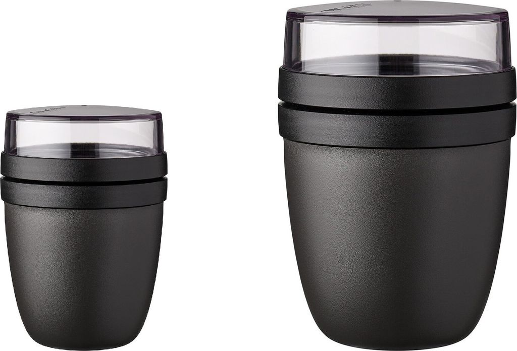 Mepal Limited Edition Duo Pack Lunchpot Ellipse Lunchbox Essensbehälter Reisebecher Schwarz / Black Edition