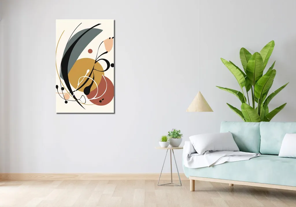 Image 60 x 100 cm Échos dansants - Tableau décoratif abstrait moderne - 2
