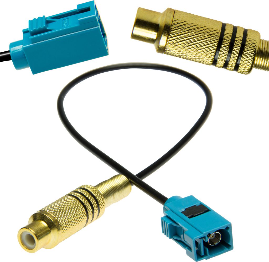 Cinch Fakra Adapter RCA Video Rückfahrkamera passend für Ford Blaupunkt Mercedes Comand