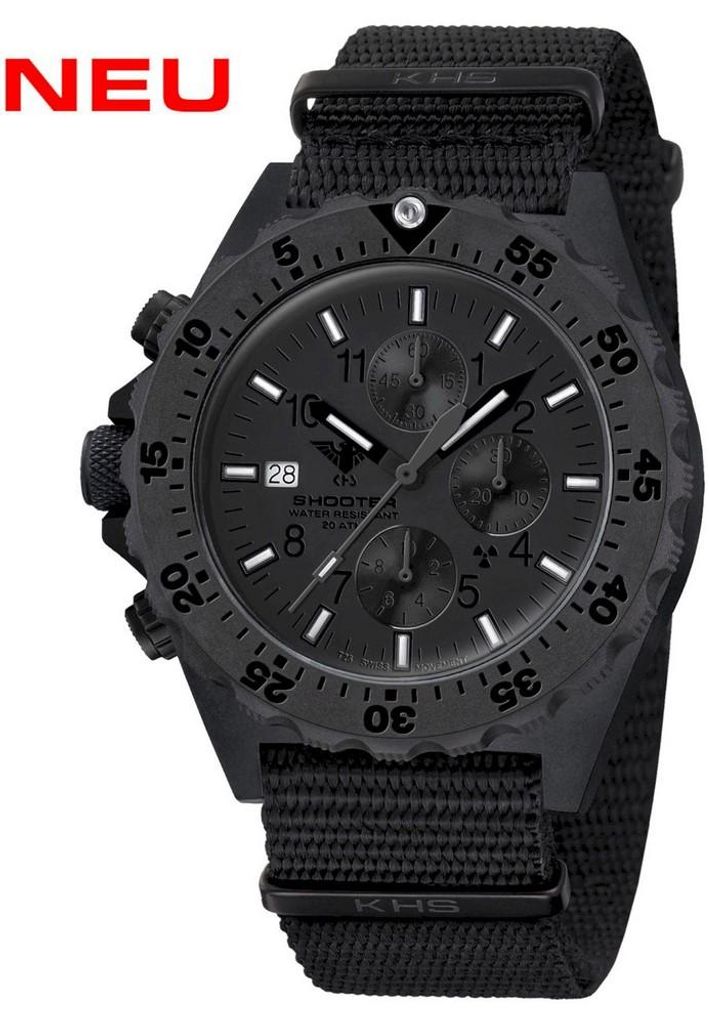KHS SH2CXTF.NB Herrenuhr Shooter MKII Chronograph XTAC