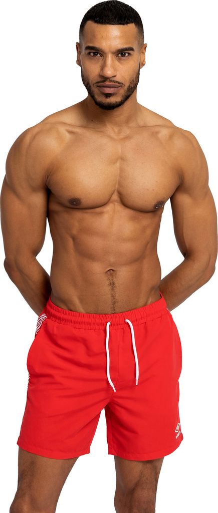 Umbro - Badeshorts verklebt für Herren UO305 (XL) (Zinnoberrot)