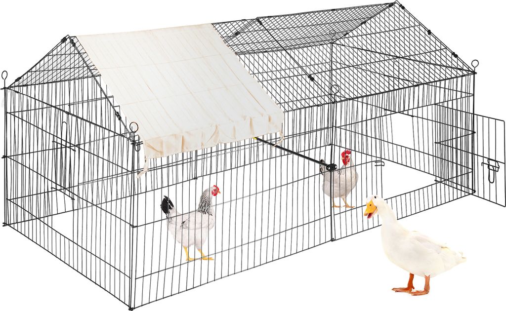 VEVOR metalowy kurnik klatka dla drobiu 87x41.7x41" osłona Zdjęcie produktu 
