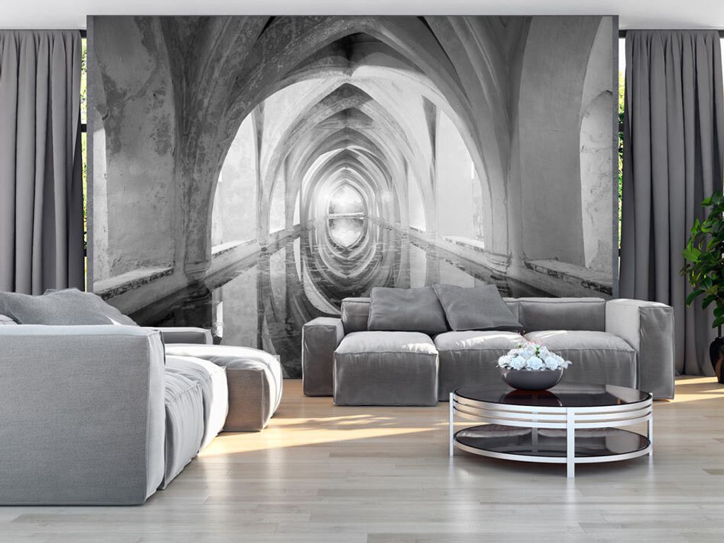 Vlies Fototapete 350x256 cm Tapeten Wandtapete XXL Perspektive Gang d-B-0028-a-d