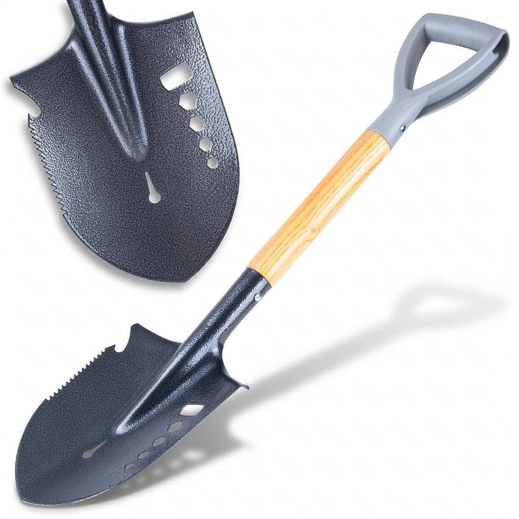 Multifunktionsspaten 70 cm mit Säge, Innensechskant, Nagelheber & Flaschenöffner