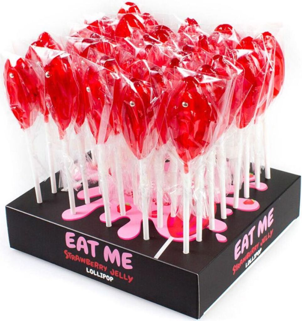 Secretplay - Display Assortment Vagina Lollipops Strawberry 40 Units