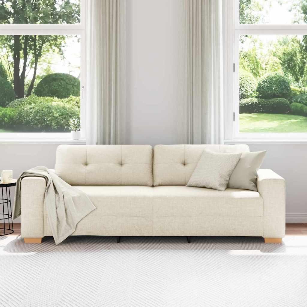 Maison Exclusive - Sofa 3-Sitzer Leinen 180 cm