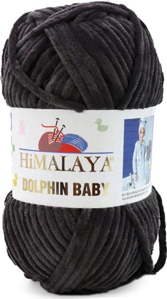 Himalaya Dolphin Baby 394 Antracyt: Weiche Polyesterwolle, ideal für Kuscheltiere & Heimtextilien