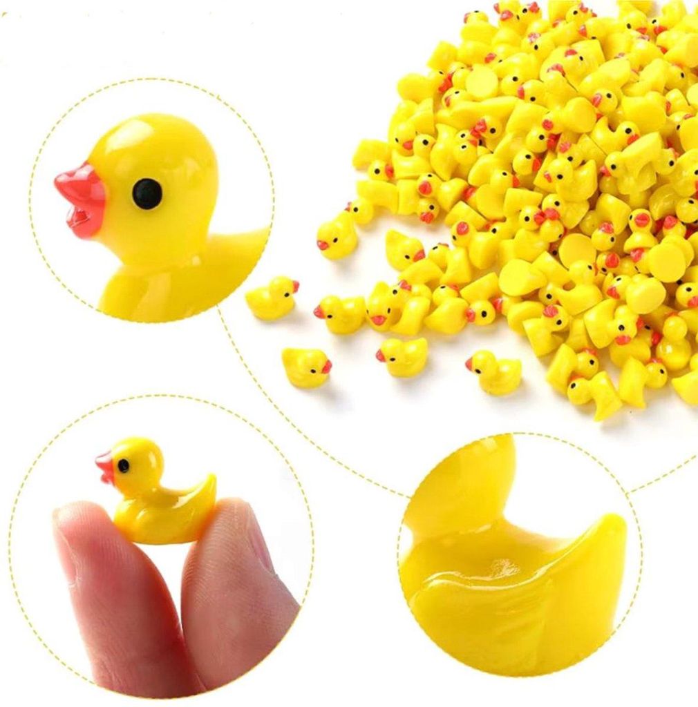 100 Mini-Enten - Kleine Gummienten - Mikro-Enten - Duckies Produktbild 