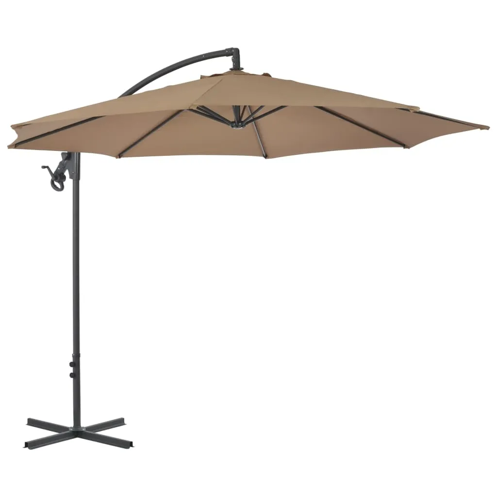 Parasol de Jardin pour Table de Repas 3m Taupe Protection Solaire