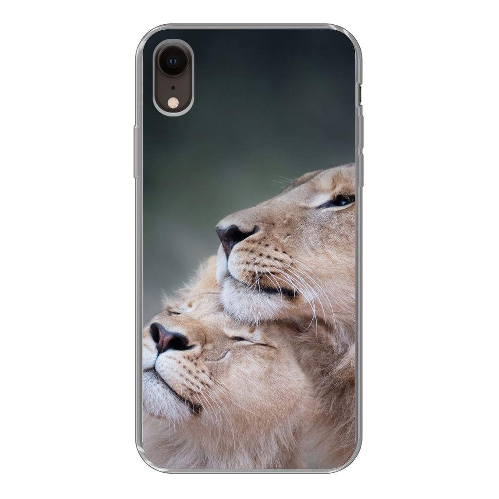 MuchoWow Handyhülle Schutzhülle Hülle für iPhone XR Löwe - Wilde Tiere - Big Five Silikon Softcase Handy Hülle - Schutzdeckel