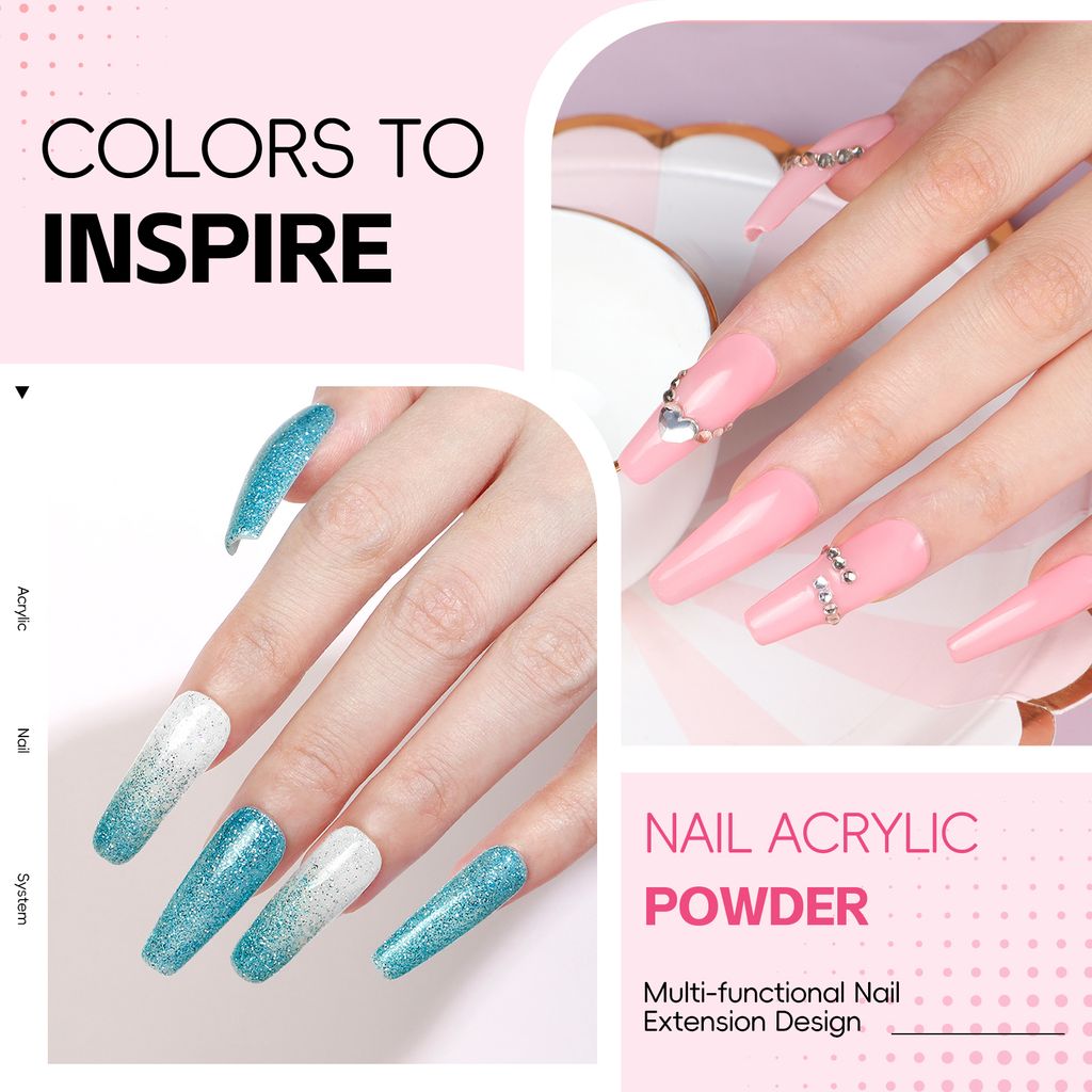 Acryl-Nagel-Set mit UV-Licht Acryl-Pulver und flüssiges Produktbild 11