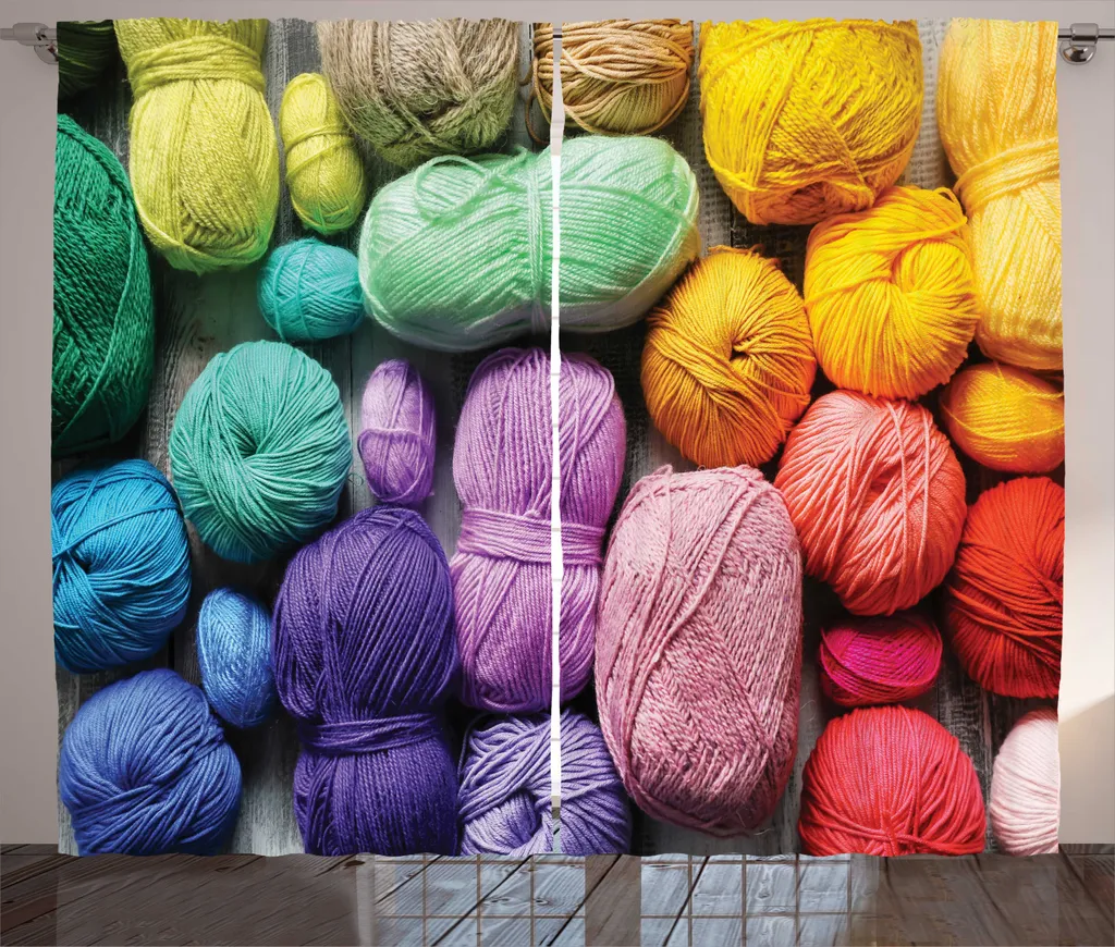 Rideau Rustique ABAKUHAUS Multicolore 280x225 cm Fixation Facile Salon