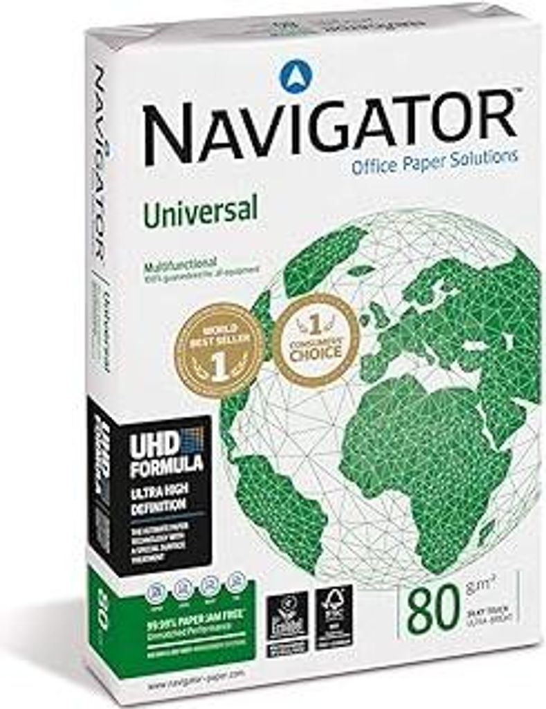Navigator Universal-Papier NAV1017, 80 g/m², A3, Weiß, 500 Blatt