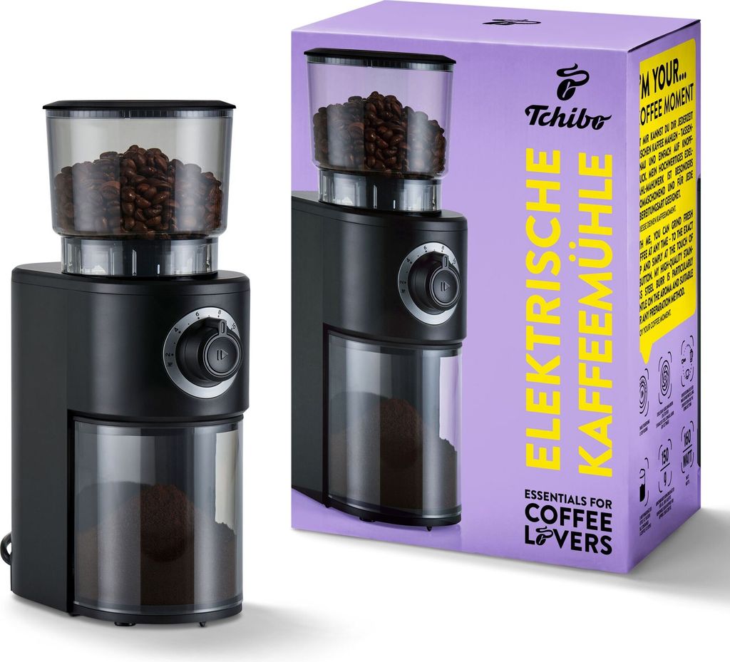 Tchibo elektrische Kaffeemühle, Edelstahlmahlwerk, 26 Produktbild 3