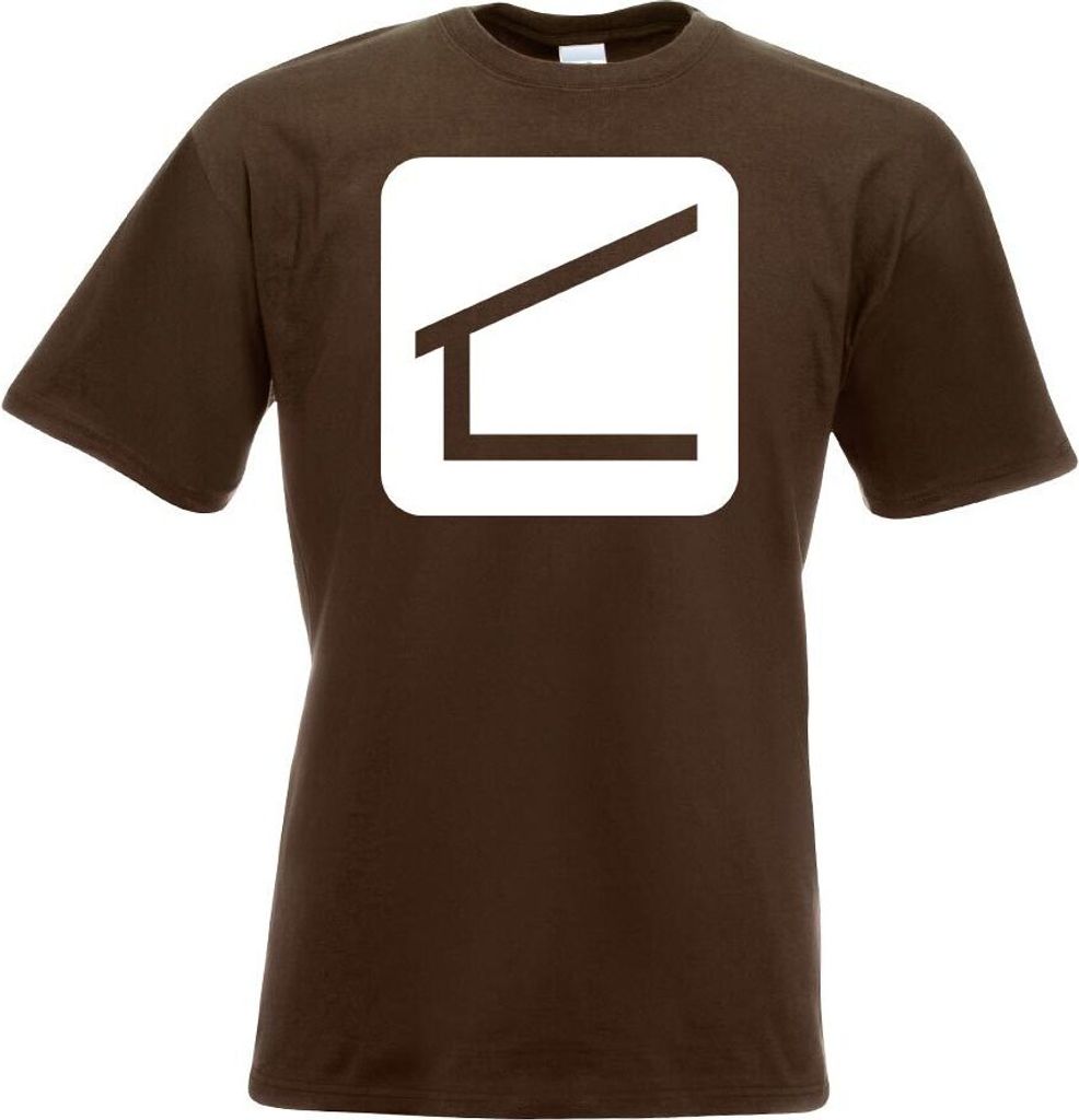 Kiwistar - T-Shirt - Chocolate - Unterstand Schutz Piktogramme Herren Funshirt Bedruckt Design Sprüche Spruch Motive - mit Motiv Bedruckt - Funshi...
