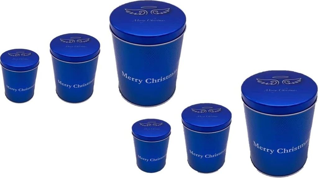 Geschenkbox Geschenkdose Gebäckdose Blechdosen 6 Stück