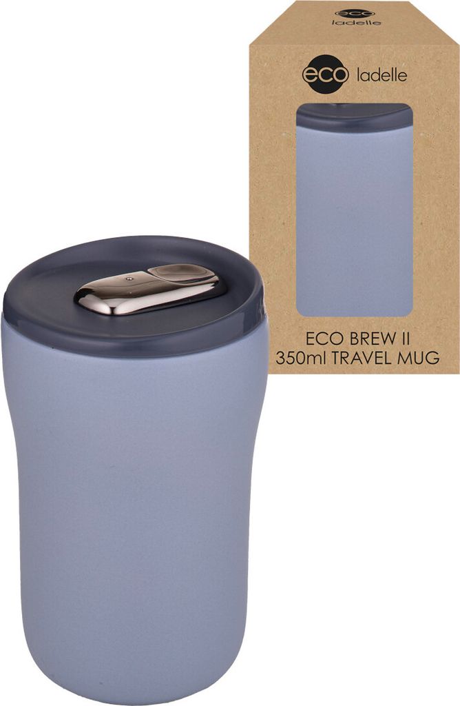 ladelle ECO BREW II To-Go-Becher doppelwandig keramik blau 0,35l