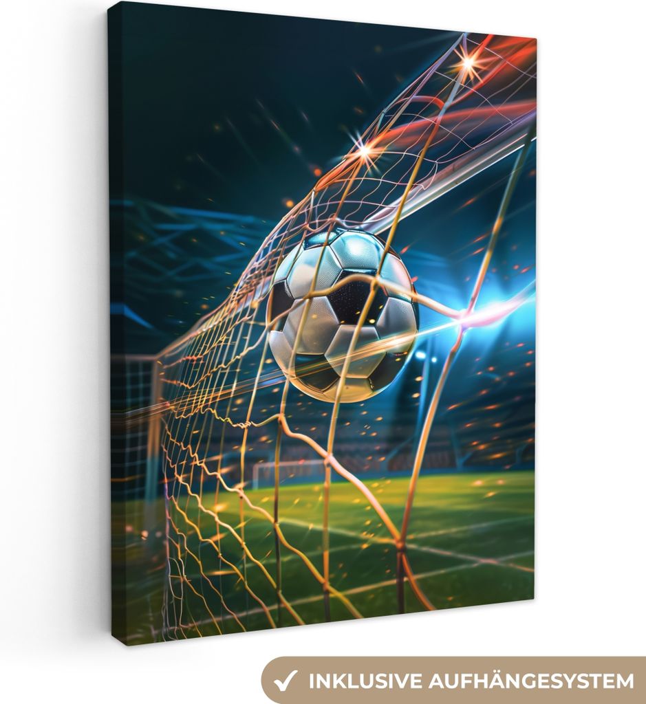 MuchoWow® - Leinwandbilder - Fußball - Tor - Sport - Produktbild 