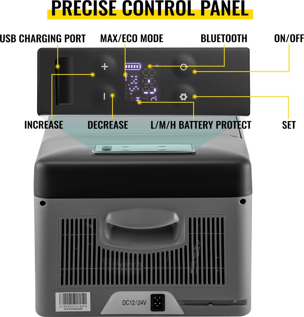 VEVOR Chladič do auta Kompresor 12V Chladnička 15L Mini Obrázek produktu 4