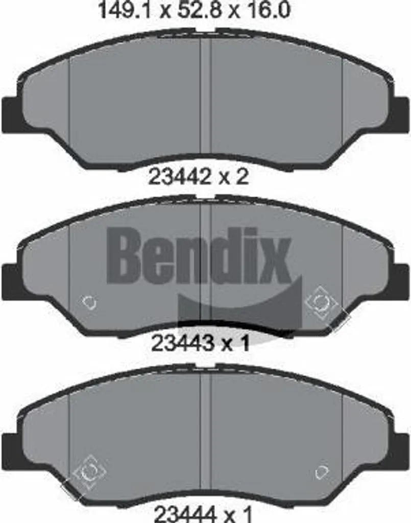 Jeu de plaquettes de frein BENDIX BPD1979 - OE 080453323Z Kia Sportage