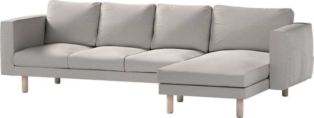Dekoria Bezug für Norsborg 4-Sitzer Sofa mit Recamiere, grau, Norsborg Bezug für 4-Sitzer Sofa mit Recamiere