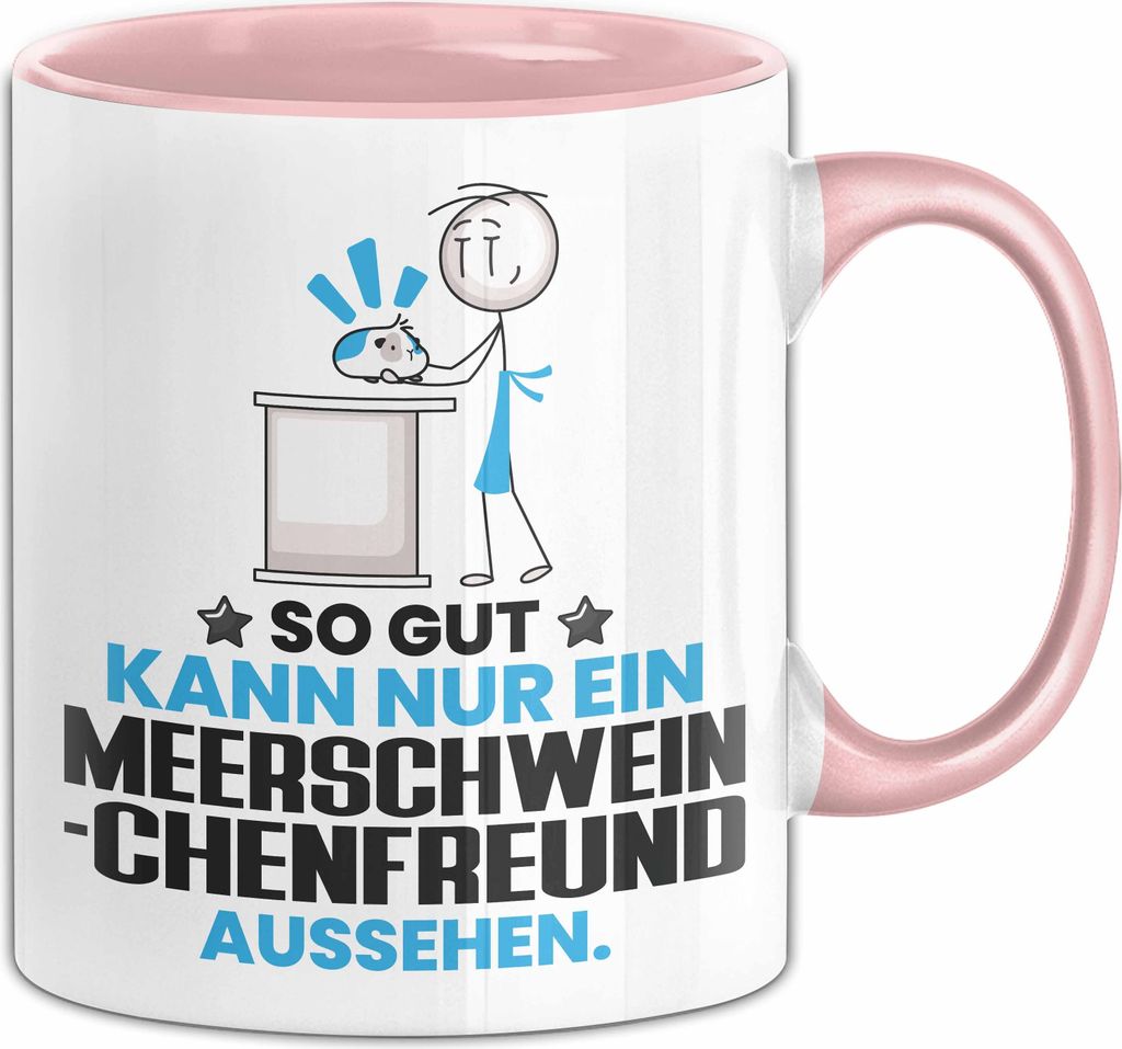 Meerschweinchenfreund Geschenk Tasse So Gut Kann Nur Ein Meerschweinchenfreund Aussehen Geschenkidee Kaffee-Becher (Rosa)