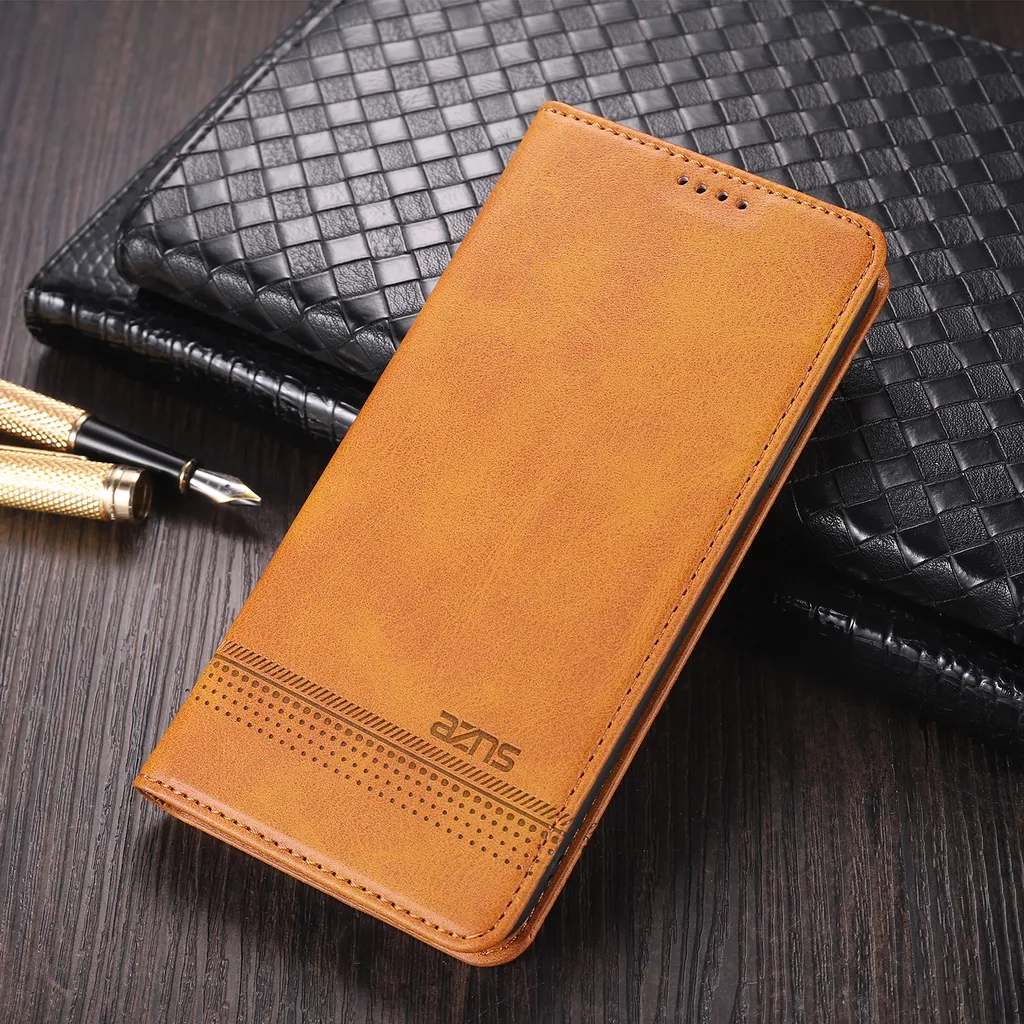Custodia Samsung A72 Anti-Urto Marrone Pelle Portafoglio Robusta - 2