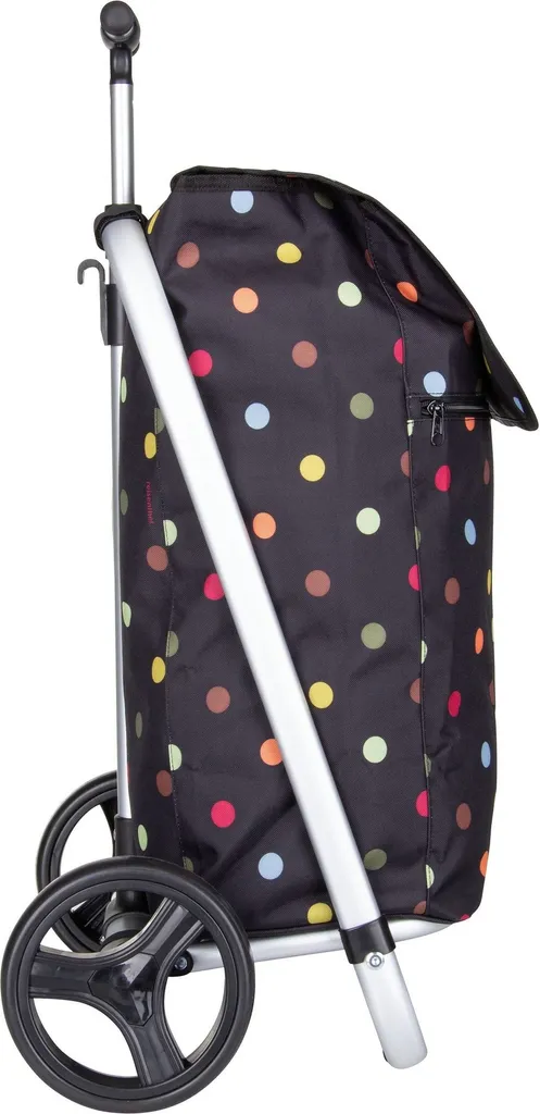 Poussette de Marché Dots Noir : Chariot de Courses Chic et Pratique - 12