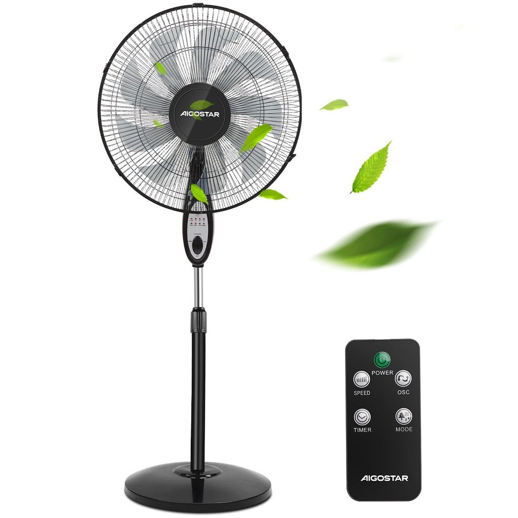 Aigostar Leise Ventilator mit Fernbedienung, 80° Produktbild 