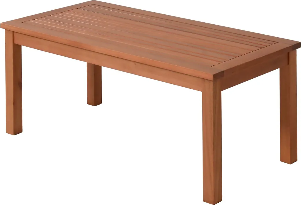 Table basse de jardin LANSING en eucalyptus - Meuble extérieur huilé