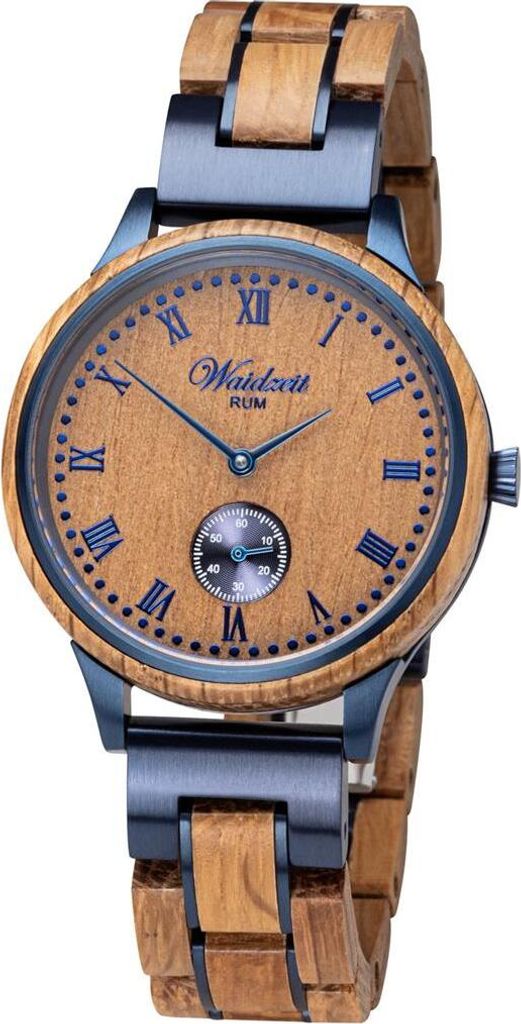 Waidzeit Damenarmbanduhr RU03 Rumuhr mit Holzband Produktbild 